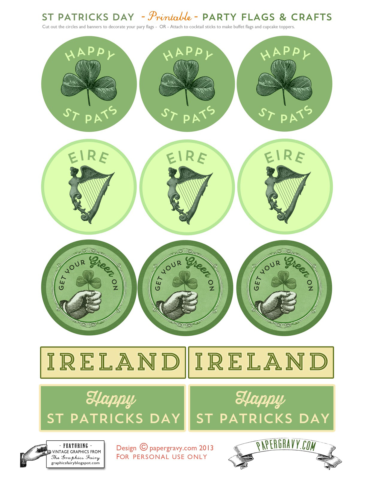 Happy St Patrick's Day Cartoon Leprechaun Irish Ireland Banner 3'x2' Flag 