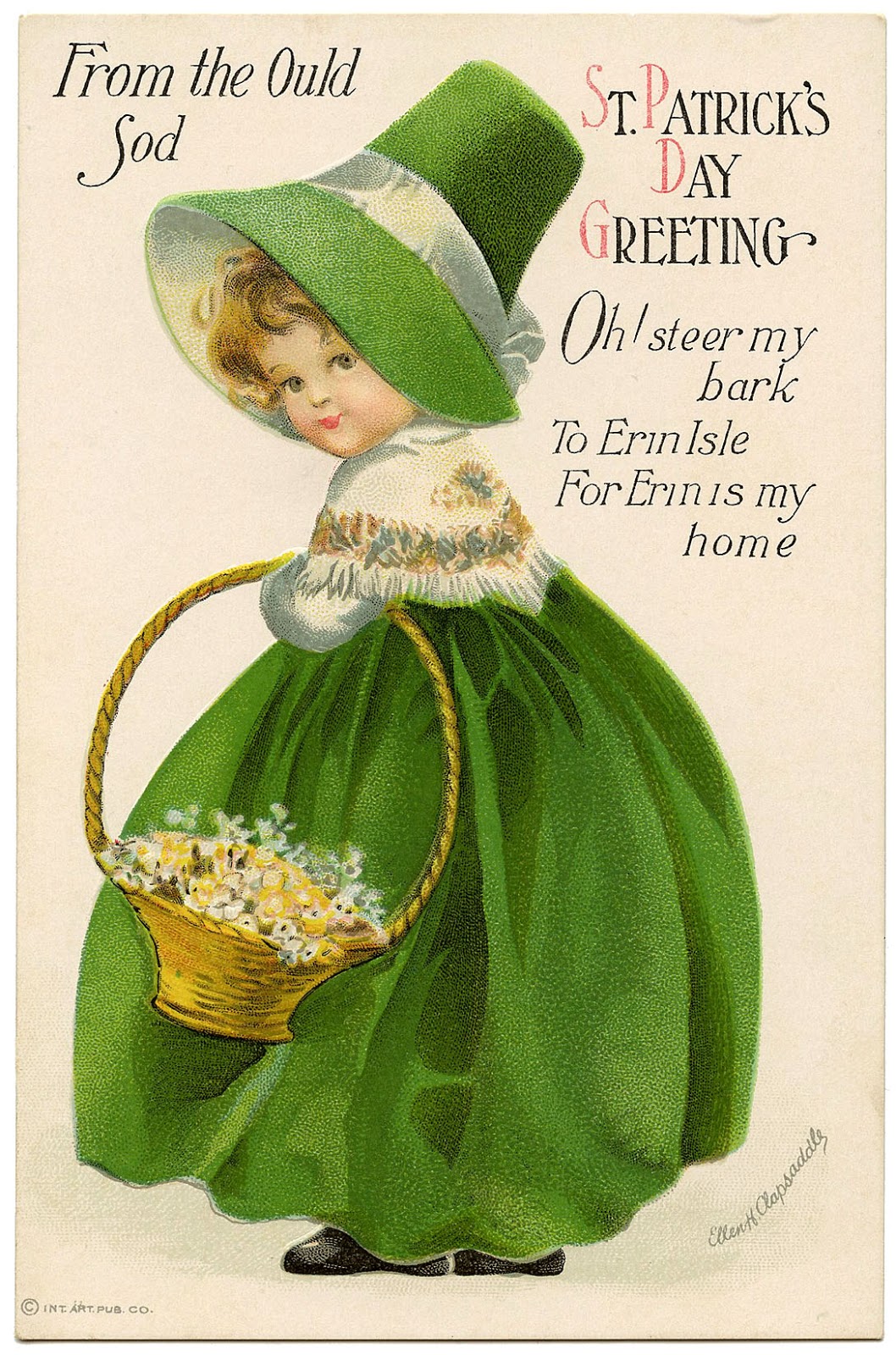 vintage st patricks day script clipart