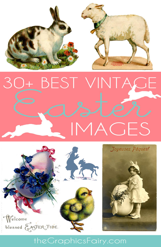 Vintage Bunny Free Printable Vintage Easter Images - Easter Graphic