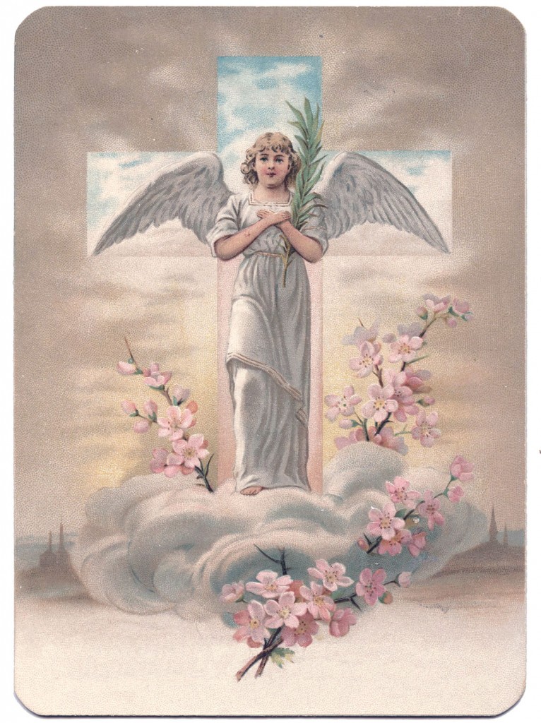 Easter Angel with Cross Picture