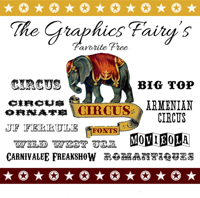 10 Free Circus Fonts! - The Graphics Fairy