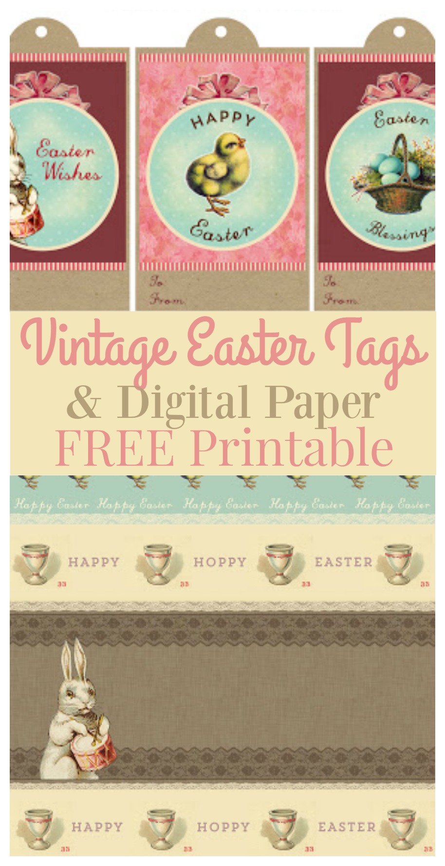 printable vintage easter gift tags digital paper the graphics fairy