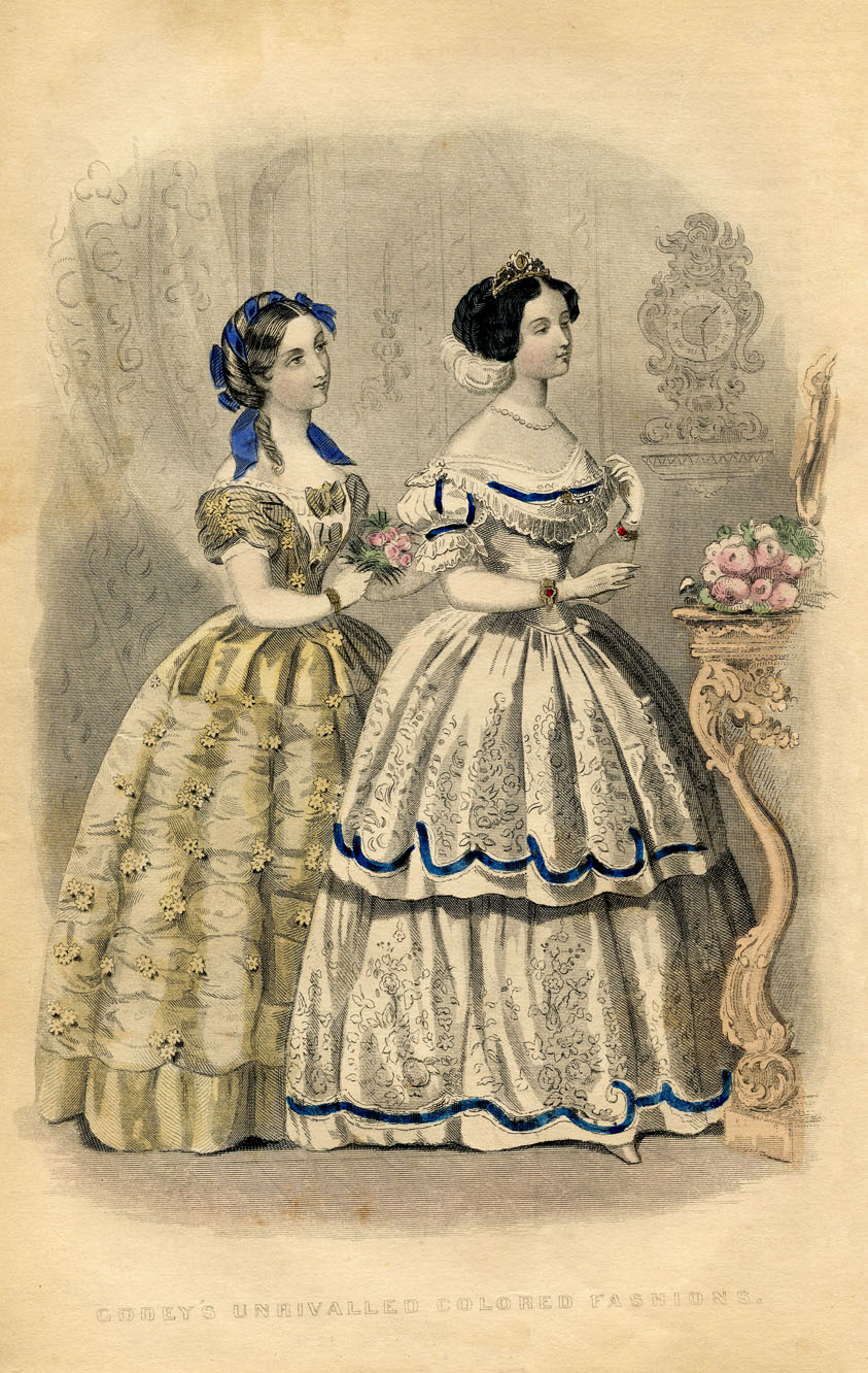 Victorian Fashion Print - Godey's Ladies - The Graphics Fairy