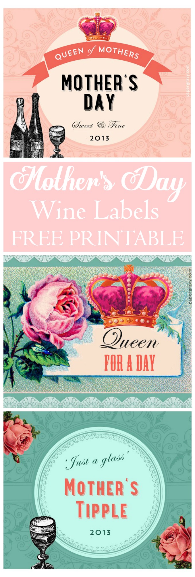 Mother S Day Printable Wine Labels The Graphics Fairy