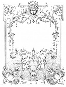 Ornate framed label image