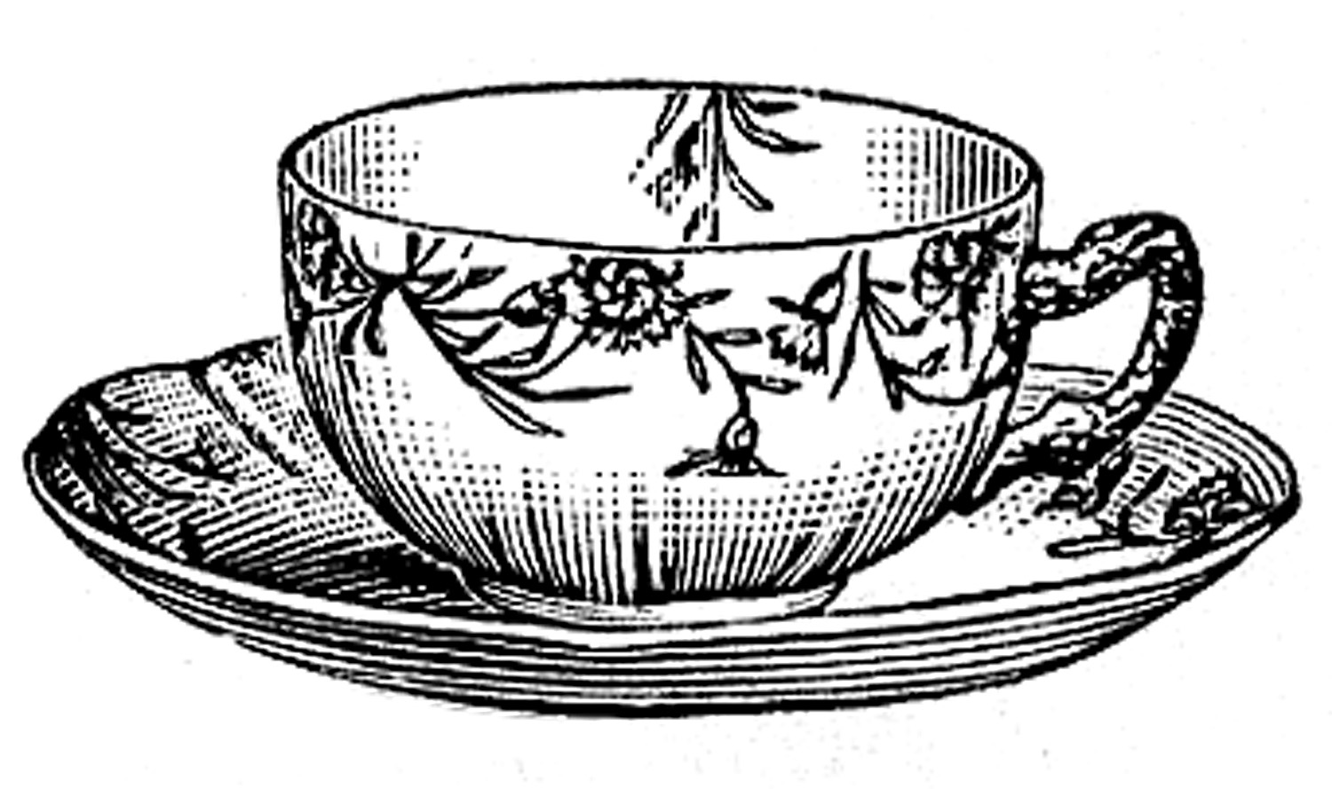 vintage tea cup clip art