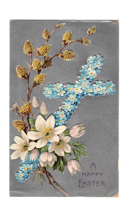 Vintage Clip Art - Easter Cross Postcard - The Graphics Fairy