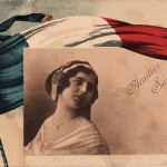 french flag with lady