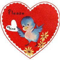 Valentine heart with Bird