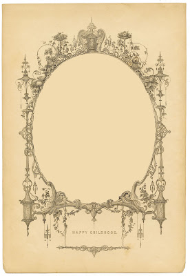 Ornate frame on paper