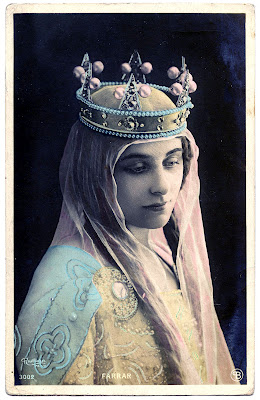 Vintage Graphic - Beautiful Woman with Crown - The Graphics Fairy