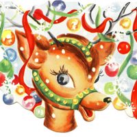 Reindeer with Christmas Decorations