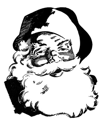 Download Santa Clip Art - Retro Christmas Image - The Graphics Fairy