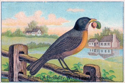 Free Vintage Clip Art - Brown Bird on Fence - The Graphics Fairy