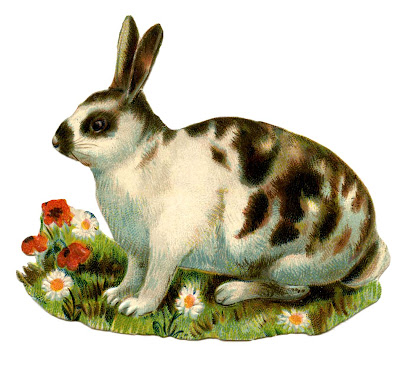 Animal Clip Art - Spotted Bunny - The Graphics Fairy
