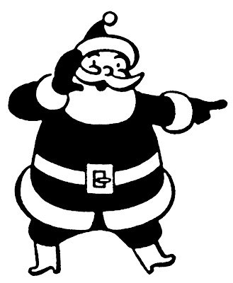 Retro Christmas Clip Art - Funny Santas - The Graphics Fairy