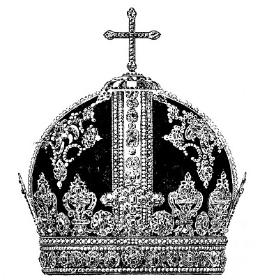 Vintage Clip Art - Antique Crown - Black and White - The Graphics Fairy