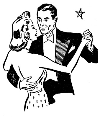 man and woman dancing clipart