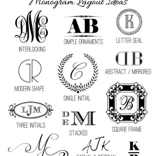 monogram layout ideas