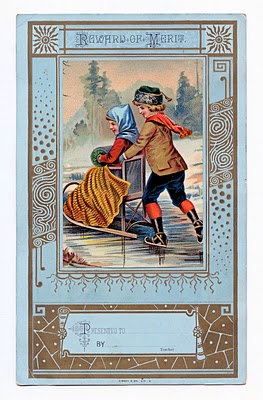 Free Vintage Clip Art - Winter Reward of Merit - The 