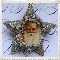Santa Star Ornament