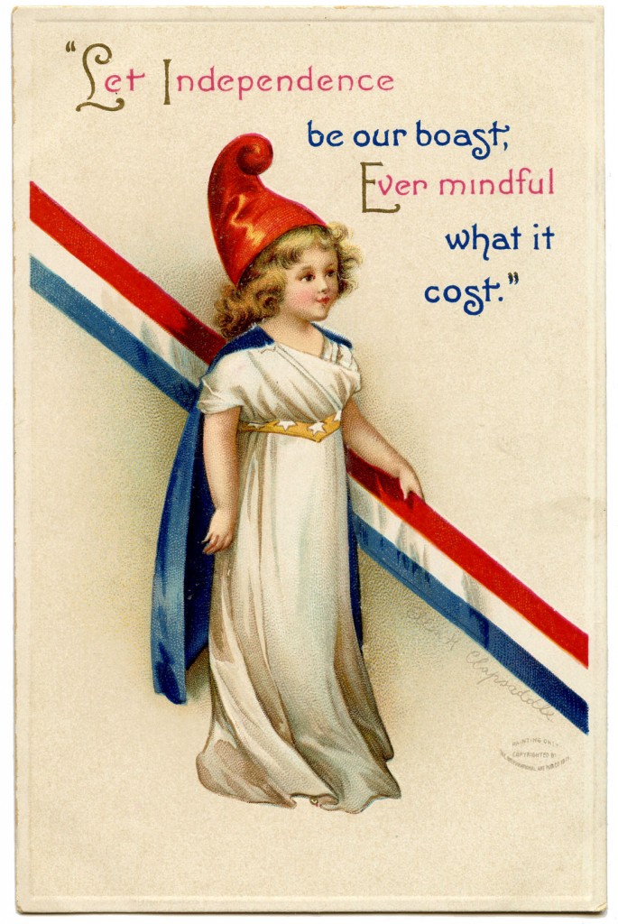 Free Vintage Patriotic Image Cute Girl The Graphics Fairy