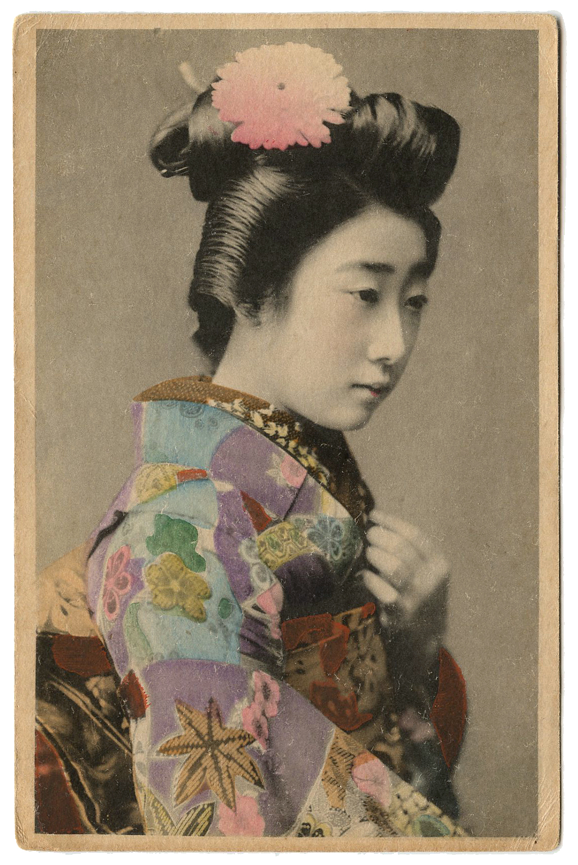 Old Japanese Photo - Geisha Lady - The Graphics Fairy