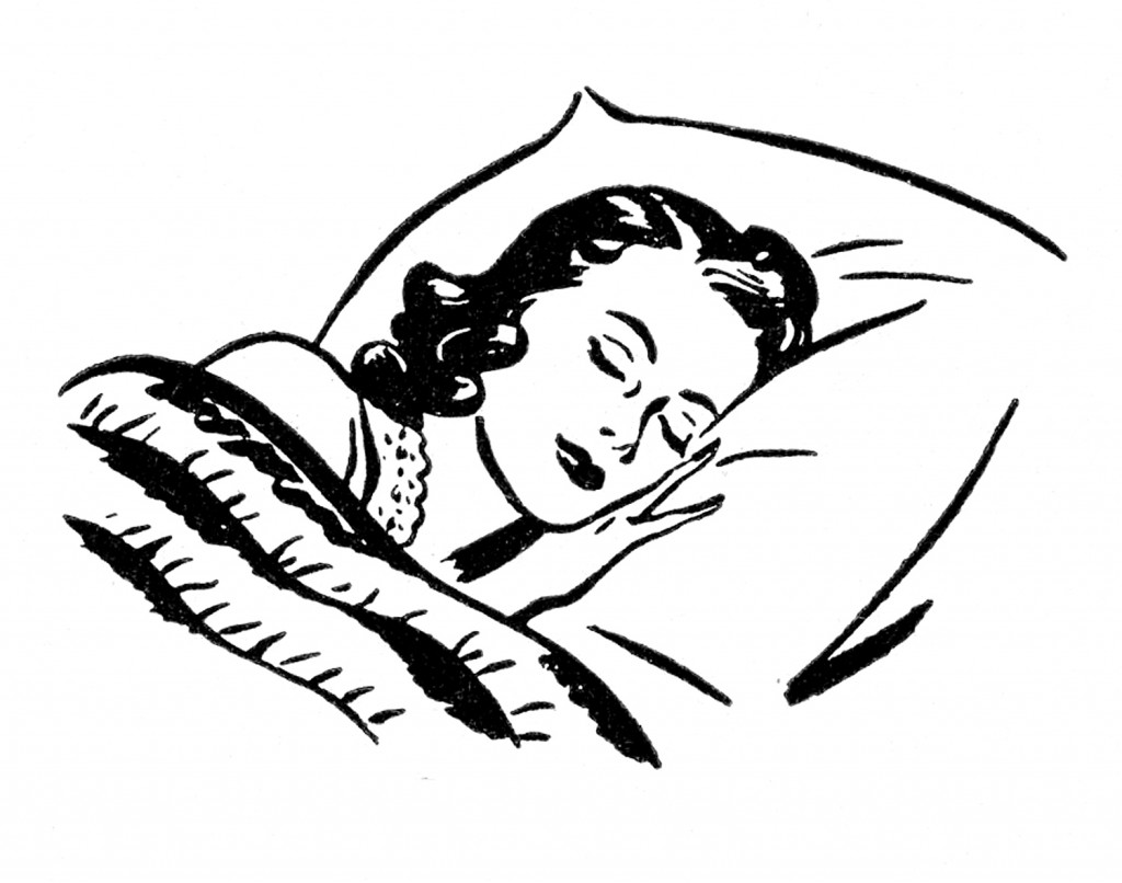 Lady Sleeping Clipart