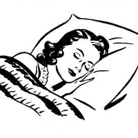 lady sleeping on pillow