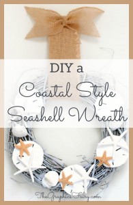 Seashell Wreath DIY - The Graphics Fairy