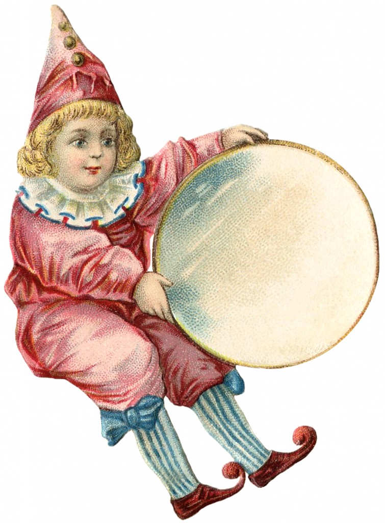 Antique Clown Girl Image - The Graphics Fairy