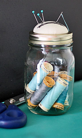 How to Make Pin Cushions with Mason Jars