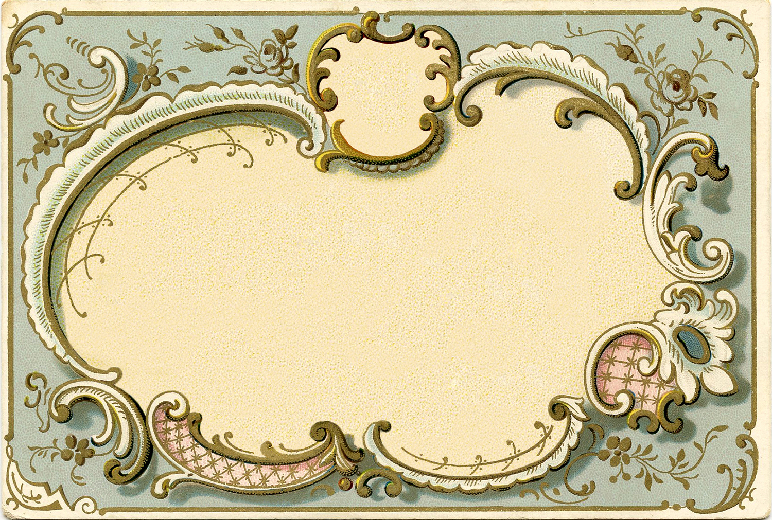 Spectacular French Graphic Frame  Image The Graphics Fairy