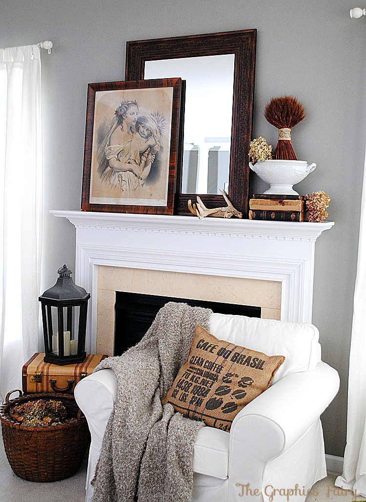 Fall Mantel Ideas Vintage GraphicsFairy6b