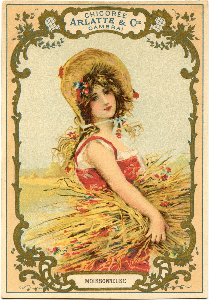 Autumn Harvest Woman Image - The Graphics Fairy