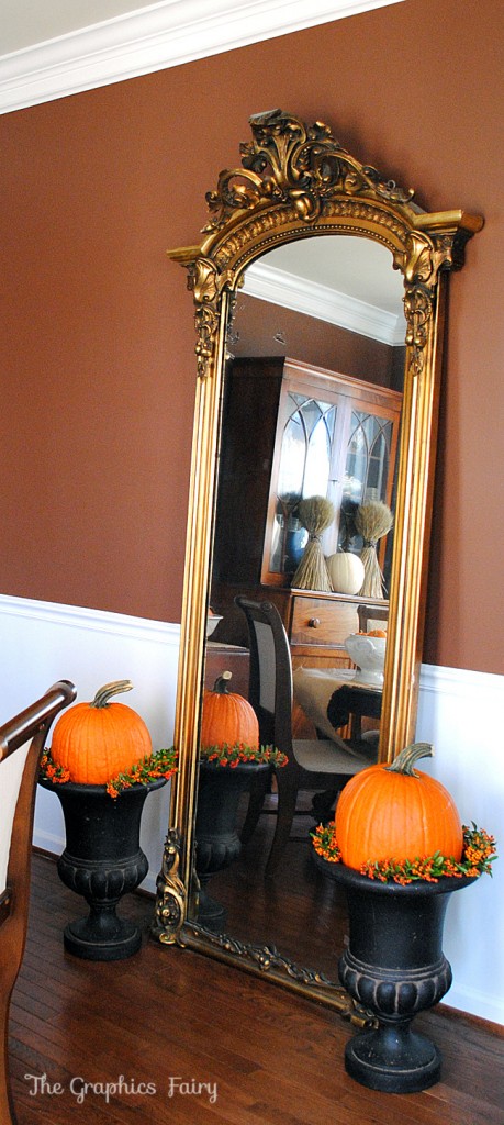 Fall Home Tour Gold Mirror