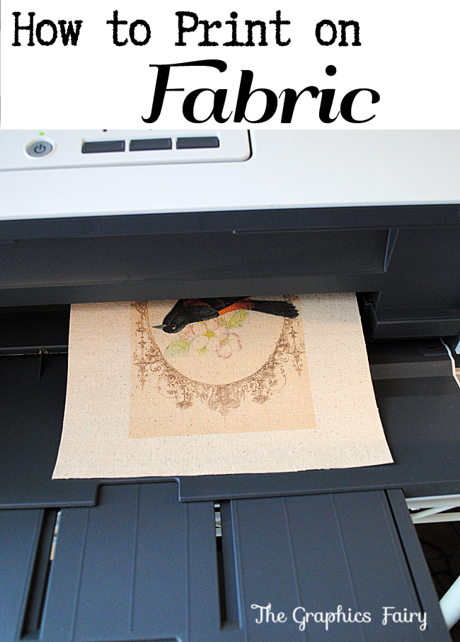 How to Print on Fabric - Freezer Paper Method - The Graphics Fairy