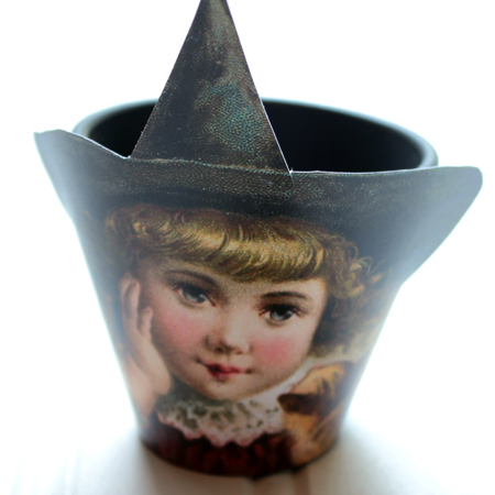 witch adhered to clay pot
