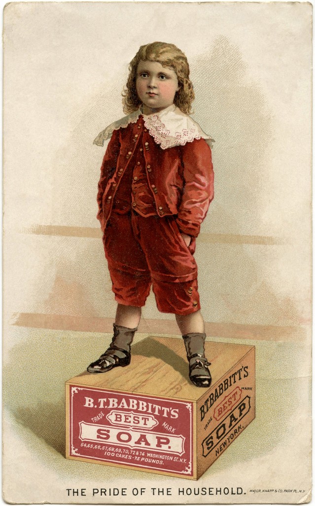 Soap Box Image Boy in Velvet Suit The Graphics Fairy