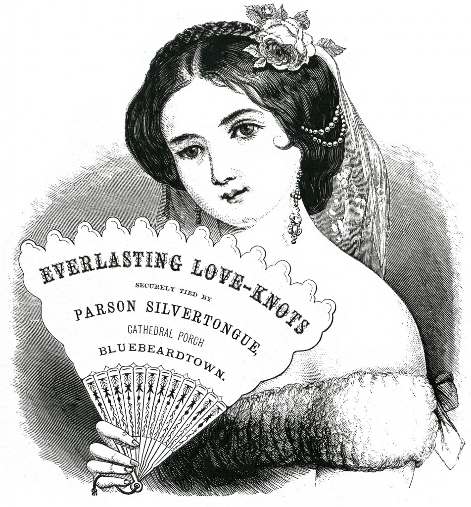 Mortised Cut Ad with Lady