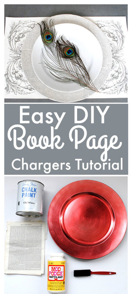 DIY Book Page Chargers Tutorial
