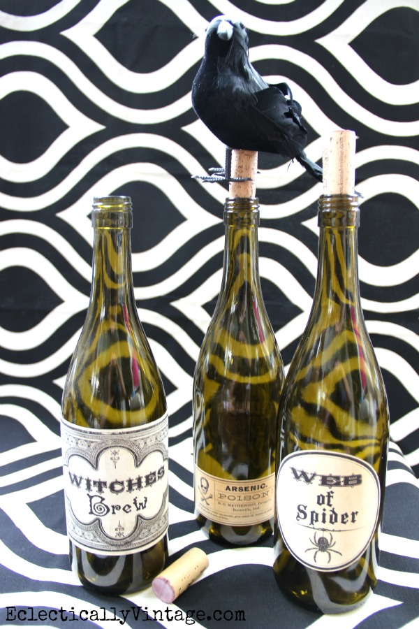 DIY Halloween Bottles