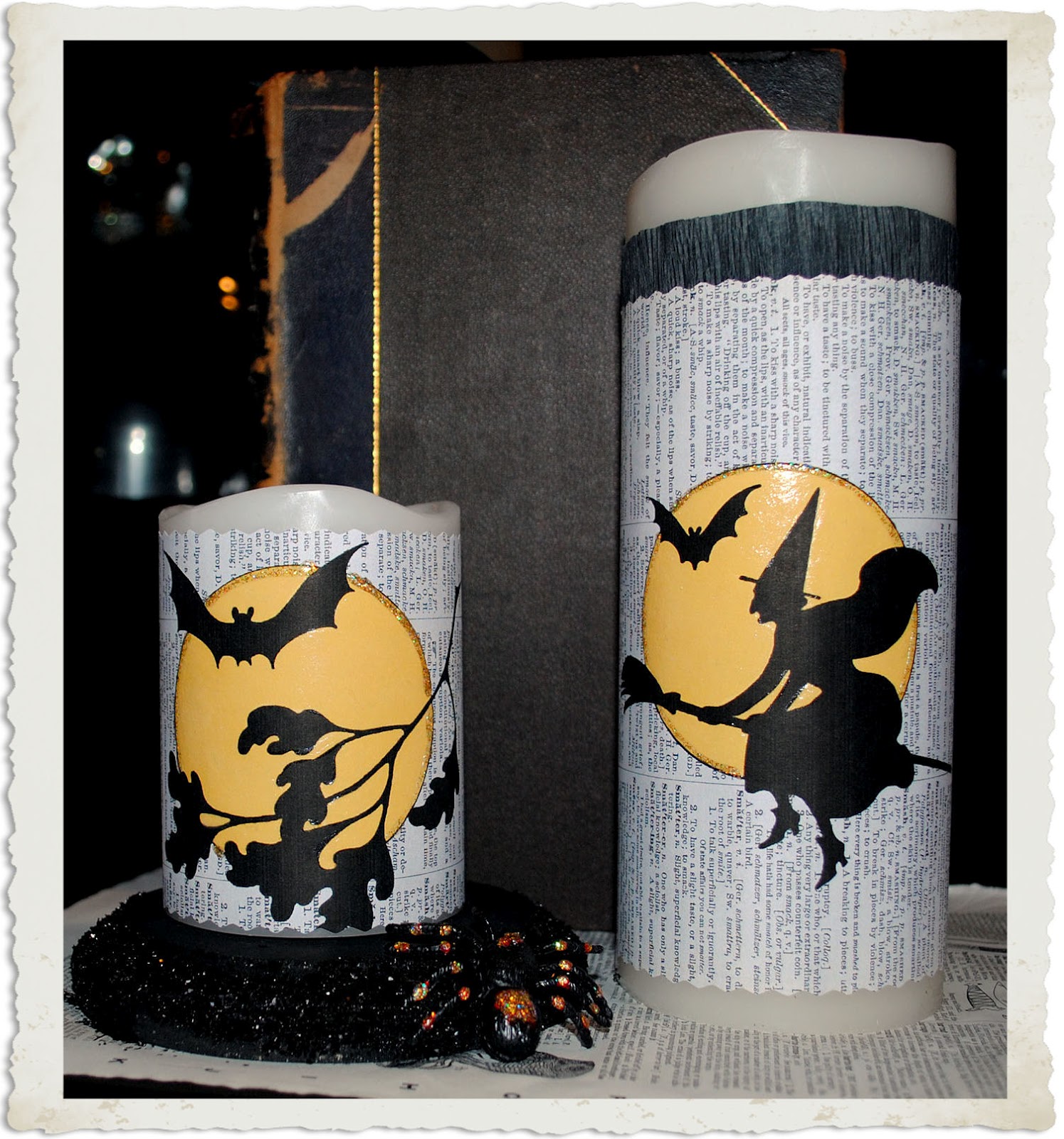 Halloween Candle Wraps finished