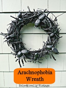 Arachnophobia Wreath eclecticallyvintage.com