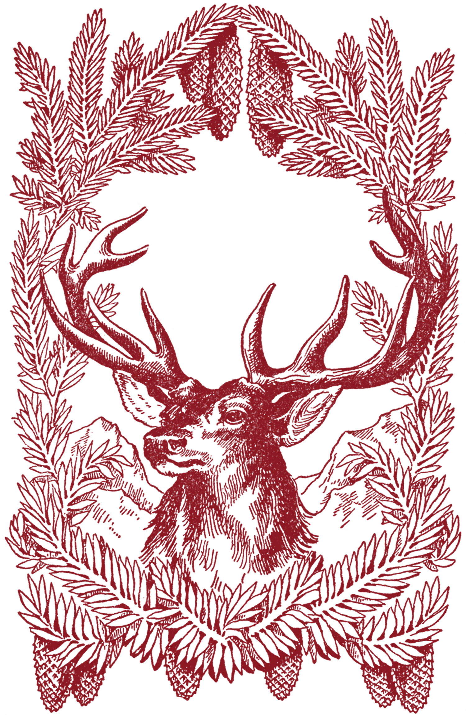 Free Vintage Christmas Pictures Deer The Graphics Fairy