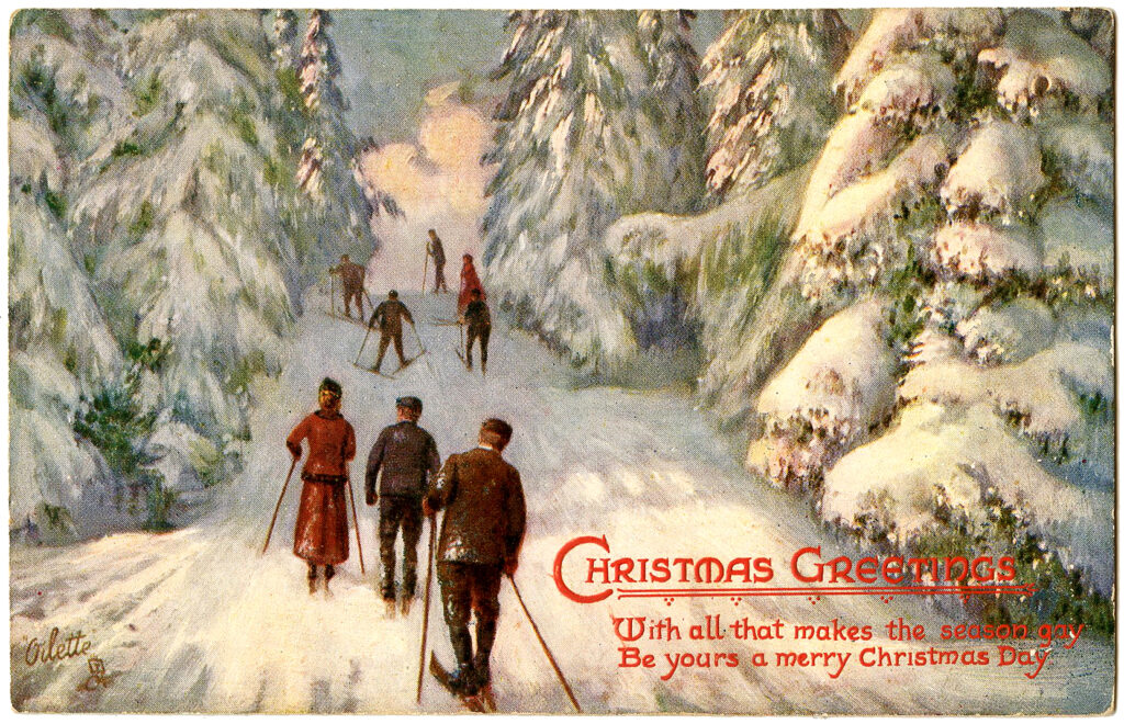 Christmas Skiing Image