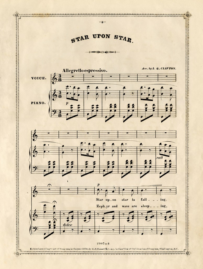 old christmas sheet music