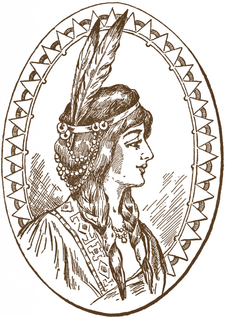 Native American Woman Clip Art - The Graphics Fairy