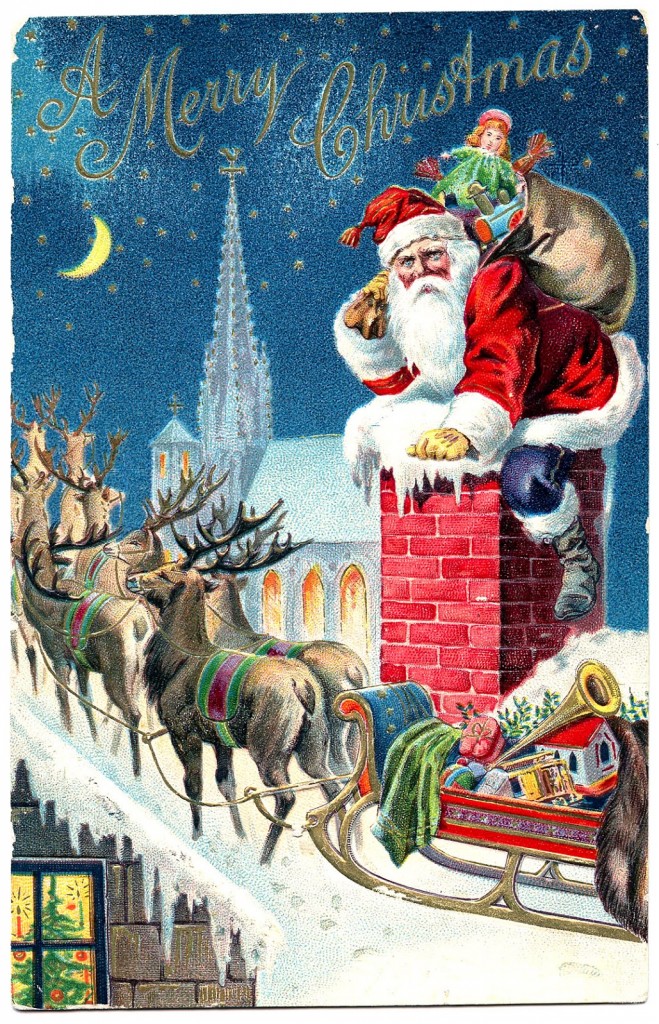 Santa Chimney with Sleigh