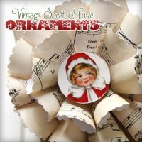 Sheet Music Christmas Ornaments